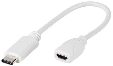 Vivanco Cable USB Type-C to Micro USB 2.0 White 10cm 45285