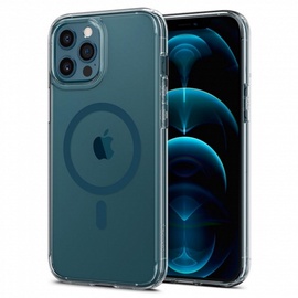 Чехол Spigen Ultra Hybrid Mag Magsafe for iPhone 12 Pro Max, прозрачный/синий