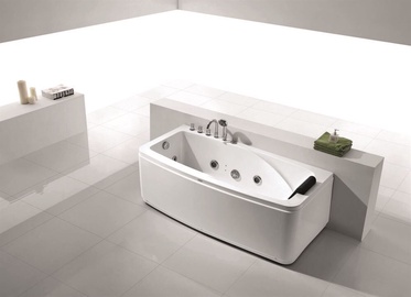 Vento Massage Bath With Mixer Left 1600x800x560 White