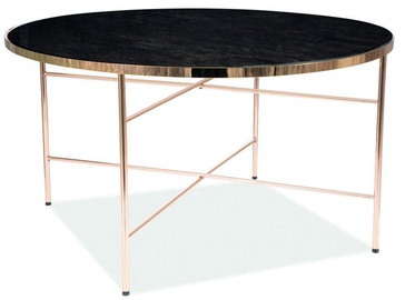 Kafijas galdiņš Signal Meble Ibiza B, brūna/zelta, 800x800x450 mm