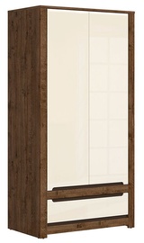 Black Red White Ruso Wardrobe April Oak/Pearl