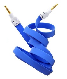 Mocco Flat Premium 3.5mm To 3.5mm AUX Cable 90cm Blue