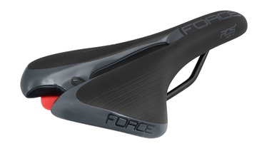 Velosipēda sēdeklis Force Ros Hole+, ādas imitācija, melna