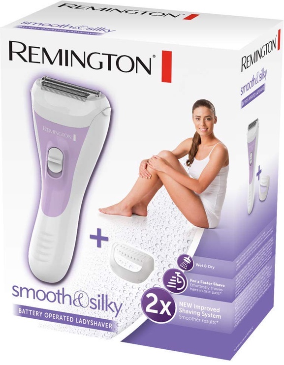 Бритва для женщин Remington Smooth and Silky WSF5060, белый/фиолетовый