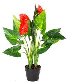 Искусственный цветок Home4you Anthurium Artificial Plant In Pot H80cm Green