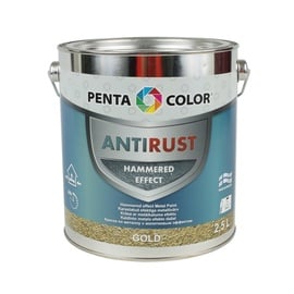 Краска специального назначения Pentacolor Anti Rust Hammered, 2.5 l, золотой