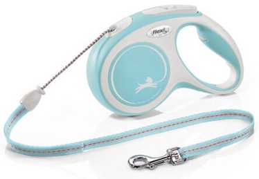 Поводок Flexi New Comfort Cord Leash M, синий, 5 м