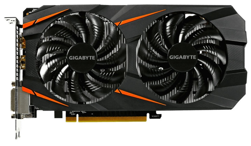 Vaizdo plokštė Gigabyte GeForce GTX 1060 WINDFORCE OC GV-N1060WF2OC-3GD, 3 GB, GDDR5