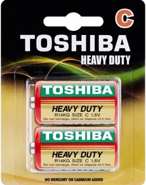 Baterijas Toshiba Zn-C, R14, 1.5 V, 2 gab.