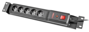 ARMAC Surge Protector 5 Outlet Black 1.5 m