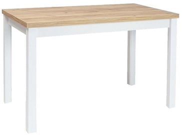 Pusdienu galds Signal Meble Adam Golden Craft Oak/Whit, 1200x680x750 mm