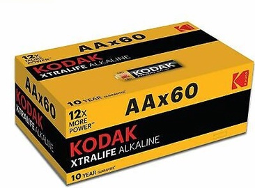 Батареи Kodak Xtra Life, 1.5V, 1.5 В, 60 шт.