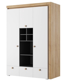 Spinta Szynaka Meble Riva 1 White/Oak, 138x60x197 cm