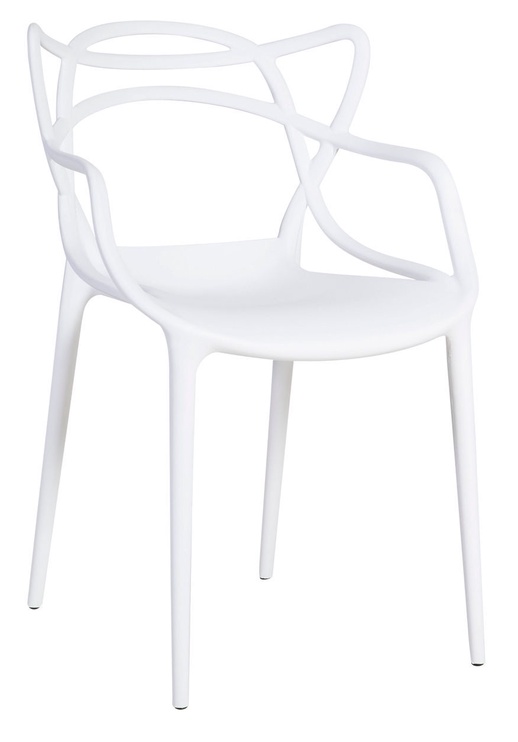 Ēdamistabas krēsls Home4you Butterfly 30026, balta, 55 cm x 55 cm x 83 cm