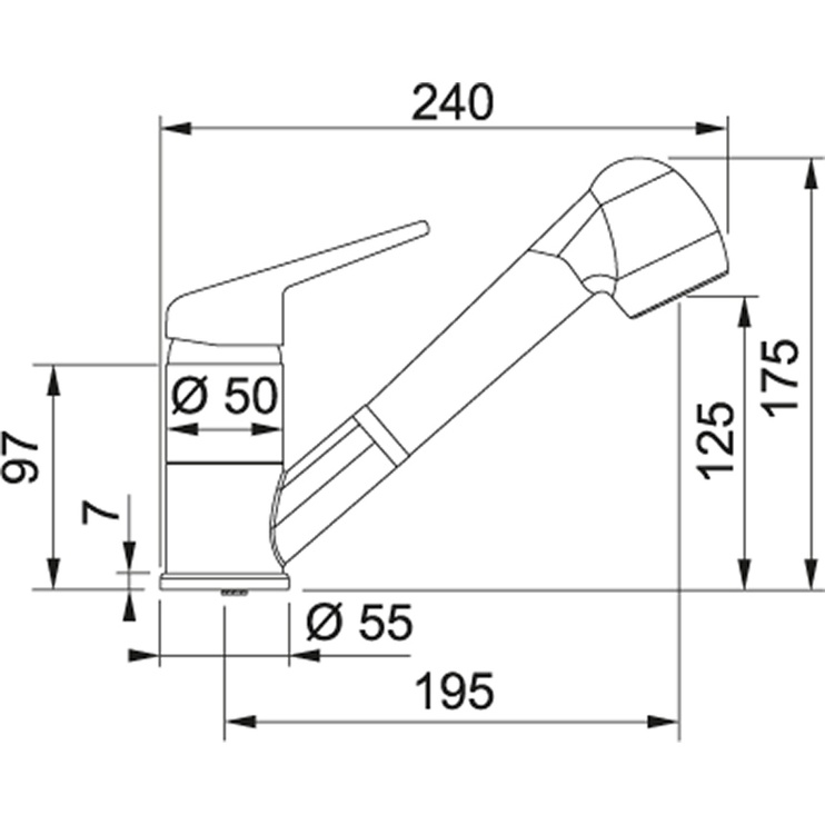 Кухонный смеситель Franke Novara Plus 115.0347.111, хромовый