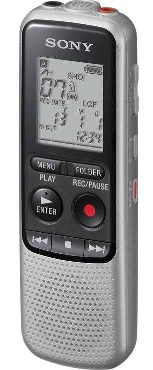 Diktofonas Sony ICD-BX140 Mono, pilka, 4 GB