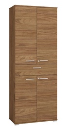 Skapis ML Meble Optimal 02 Walnut, 79x41x204 cm
