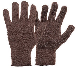 Рабочие перчатки DD Knitted Gloves With PVC Dots Brown 11