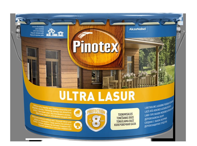 Пропитка Pinotex Ultra Lasur, ореховое дерево, 10 l