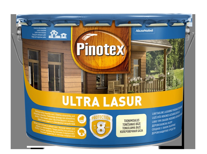 Puidukaitsevahend Pinotex Ultra Lasur, pähkel, 10 l