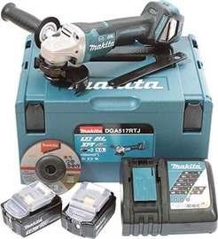Аккумуляторная угловая шлифовальная машина Makita DGA517RTJ, 18 В