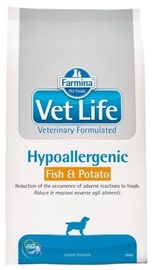 Sausā suņu barība Farmina Vet Life Hypoallergenic Fish & Potato, zivs, 12 kg