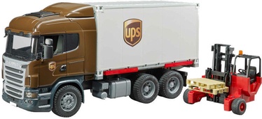 Bruder Scania R-Series UPS Logistics Truck With Forklift 03581