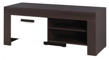 TV galds Jurek Meble Cezar Reg15 Dark Brown/White, 1200x520x510 mm