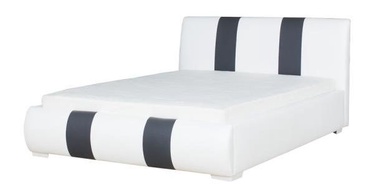 Bodzio Aga AG71 Bed w/ Mattress 140x200 White/Graphite