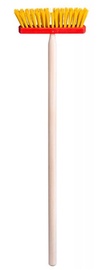 Woodyland Garden Tool Broom Wooden Plastic Yellow/Red 91887