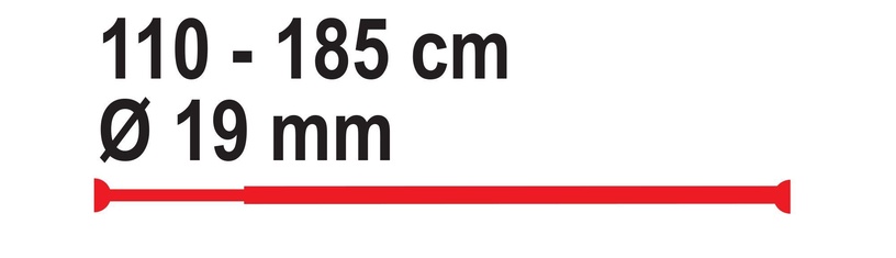 Dušas aizkaru stanga Ridder 155201, Ø 2.1 cm