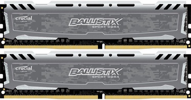Crucial Ballistix Sport LT Gray 16GB 2666MHz CL16 DDR4 KIT OF 2 BLS2K8G4D26BFSBK