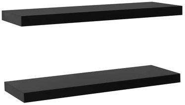 Настенная полка VLX Floating 288203, черный, 100 см x 20 см x 3.8 см