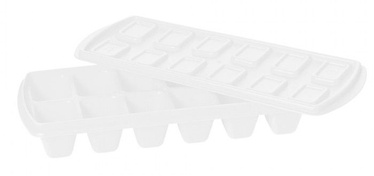 Plast Team Ice Cube Tray With Lid 23.9x9.8x3.8cm White