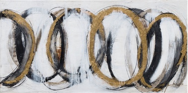 Pilt Home4you Gold/ Black Rings, 800 mm x 1200 mm