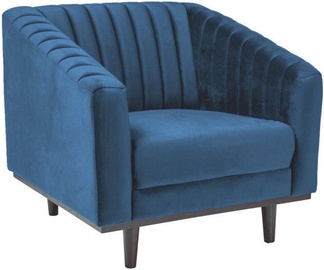 Fotelis Signal Meble Asprey 1 Velvet Navy Blue/Wenge, 83x78x60 cm