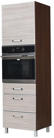Krāsns skapis Bodzio Ola High Rise 60 Left Nut Latte, 600x590x2070 mm