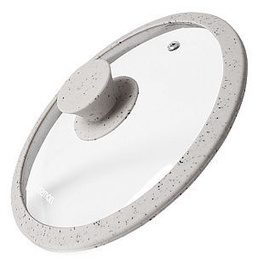 Fissman Arcades Lid With Marble Silicone Rim Light Grey D20cm