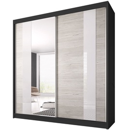 Idzczak Meble Wardrobe Multi 32 223cm Black/Sonoma Oak