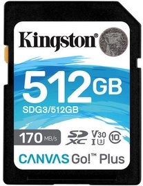 Карта памяти Kingston Canvas Go! Plus, 512 GB