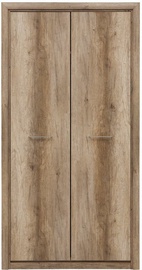 Black Red White Koen 2 Wardrobe Monument Oak