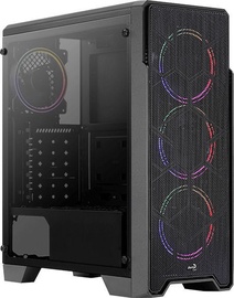 Kompiuterio korpusas AeroCool Ore Tempered Glass ATX Mid-Tower, juoda