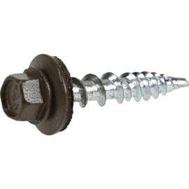 SKRŪVE JUMTA 4.8X28 RAL8019 (TUMŠI BRŪNA)