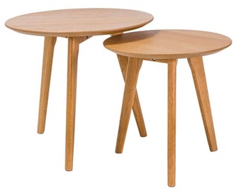 Signal Meble Milan S2 A Set Of Two Coffee Tables Oak