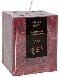 Home4you Candle Velvet Rose 7.5x7.5xH10cm