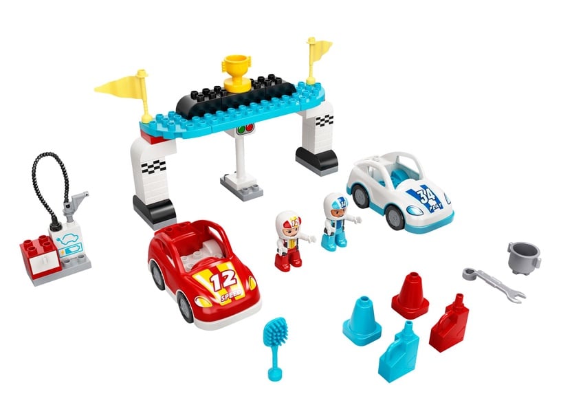 Konstruktors LEGO Duplo Sacīkšu automašīnas 10947, 44 gab.