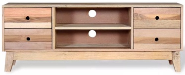 TV galds VLX TV Cabinet Solid Reclaimed Wood, brūna, 1200 mm x 300 mm x 450 mm
