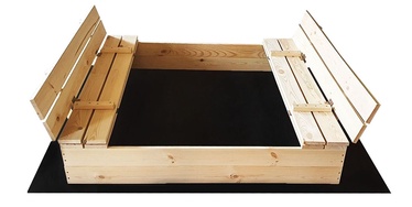 Smilšu kaste 4IQ, 140 x 140 cm, ar vāku, priežu