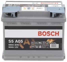 Akumuliatorius Bosch AGM S5 A05, 12 V, 60 Ah, 680 A