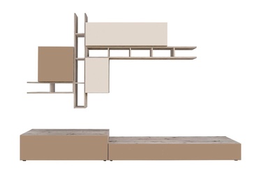 ASM Napoli Living Room Wall Unit Set Wellington Oak/Cappucino